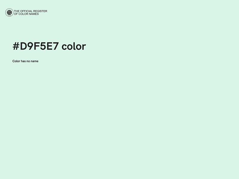 #D9F5E7 color image