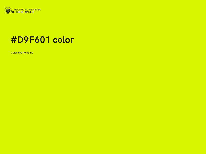 #D9F601 color image