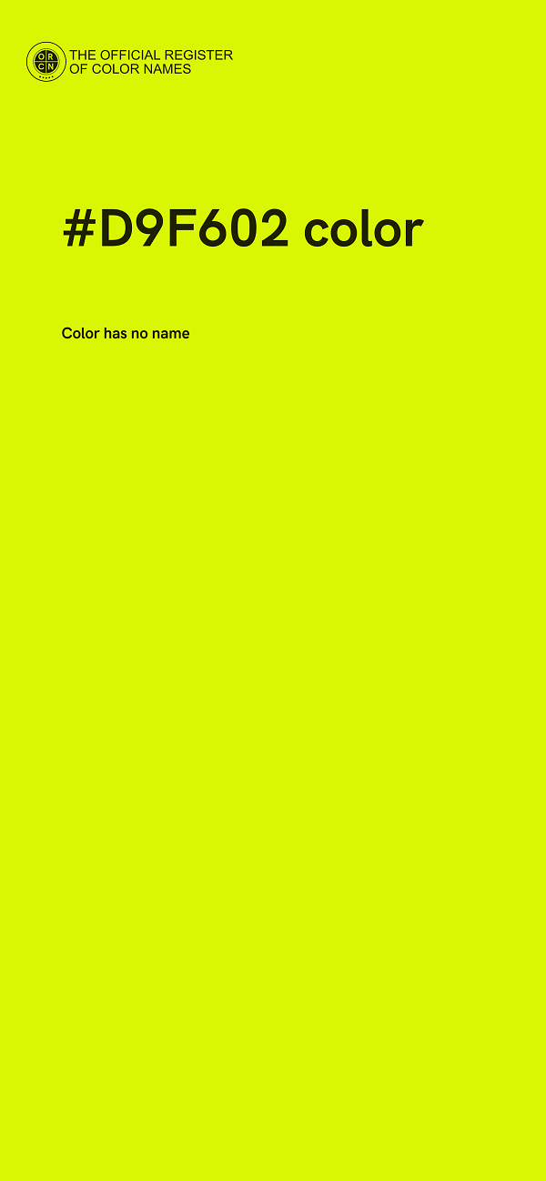 #D9F602 color image