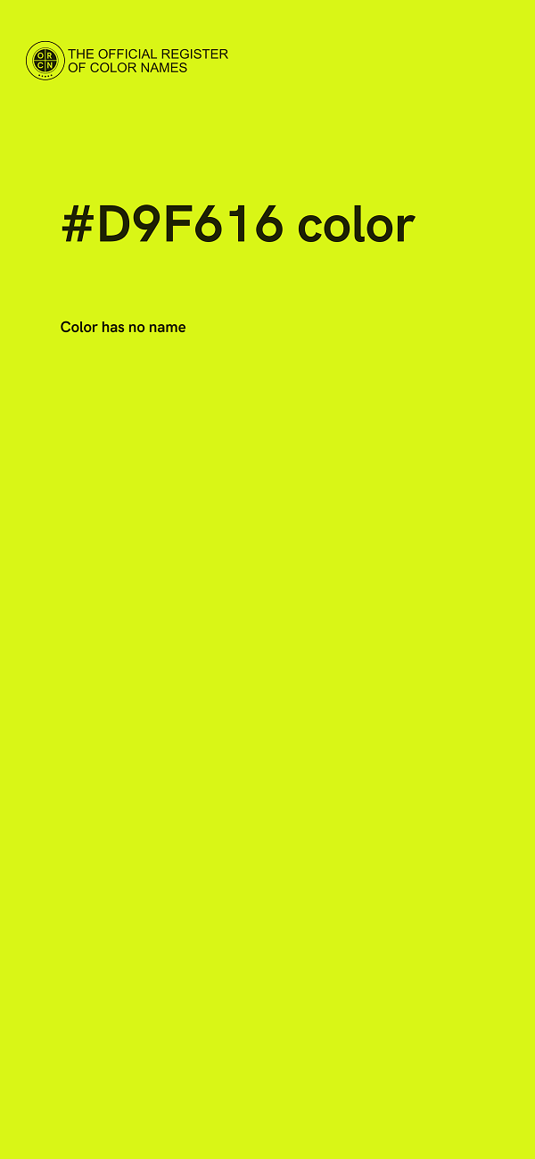 #D9F616 color image