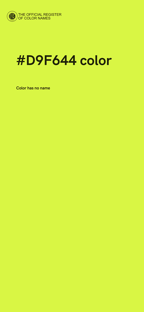 #D9F644 color image