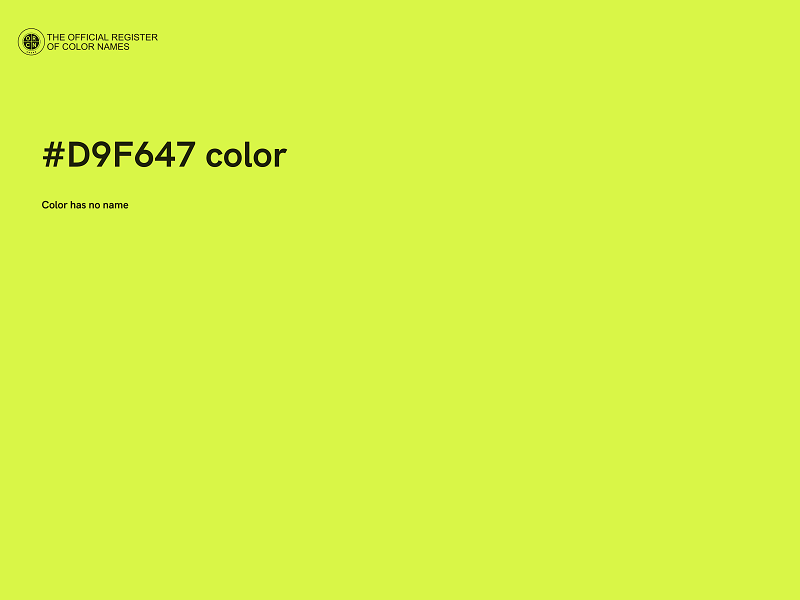 #D9F647 color image