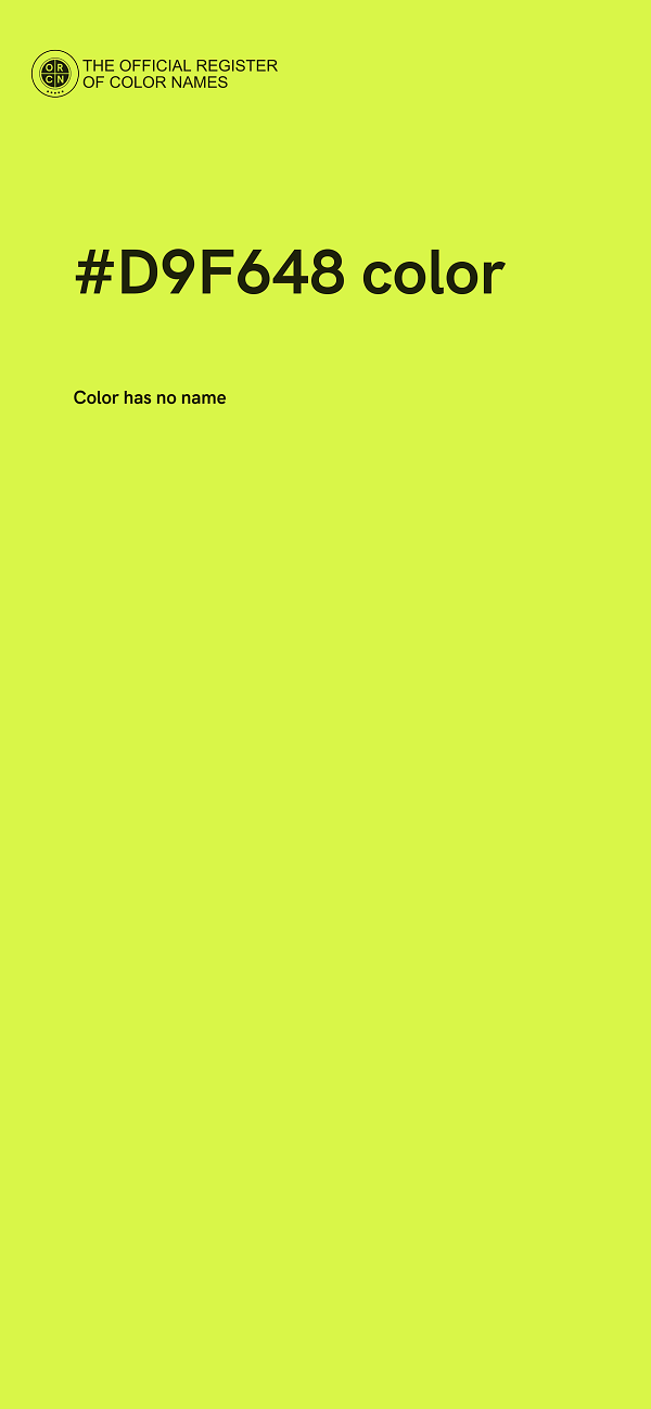 #D9F648 color image
