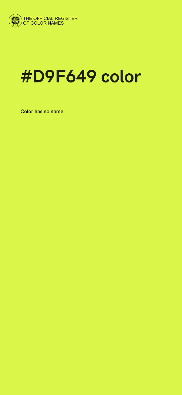 #D9F649 color image