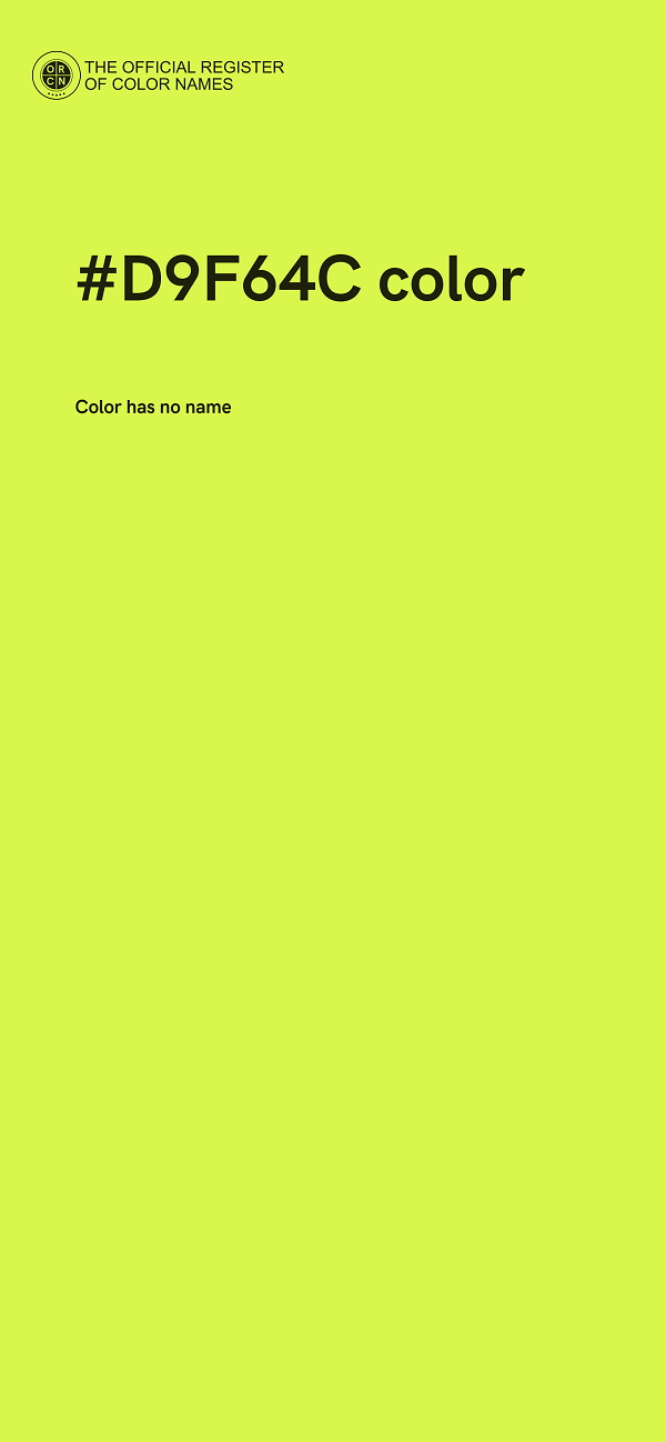 #D9F64C color image