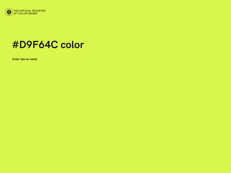 #D9F64C color image