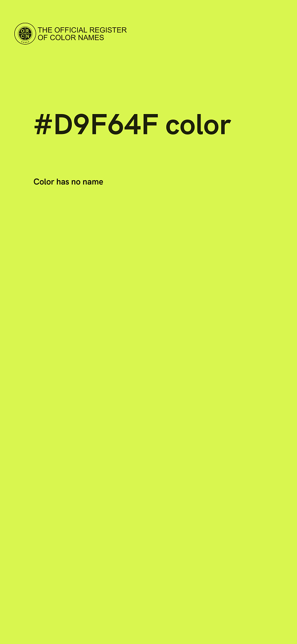 #D9F64F color image