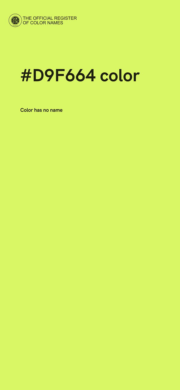 #D9F664 color image