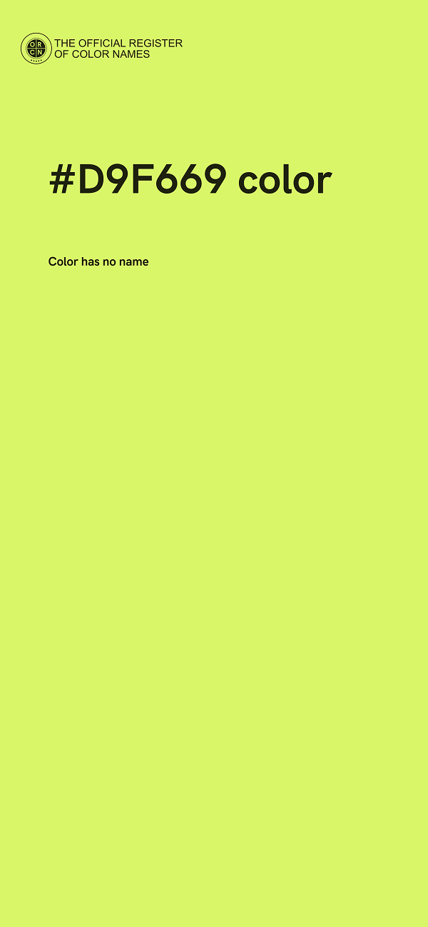 #D9F669 color image