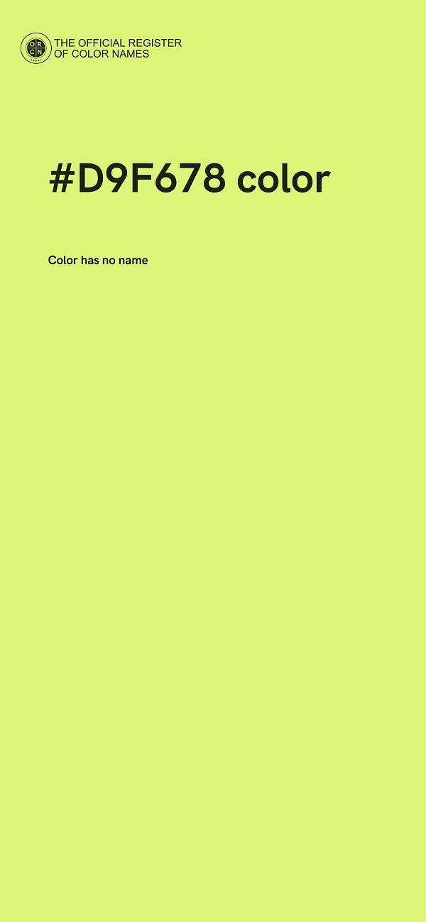 #D9F678 color image