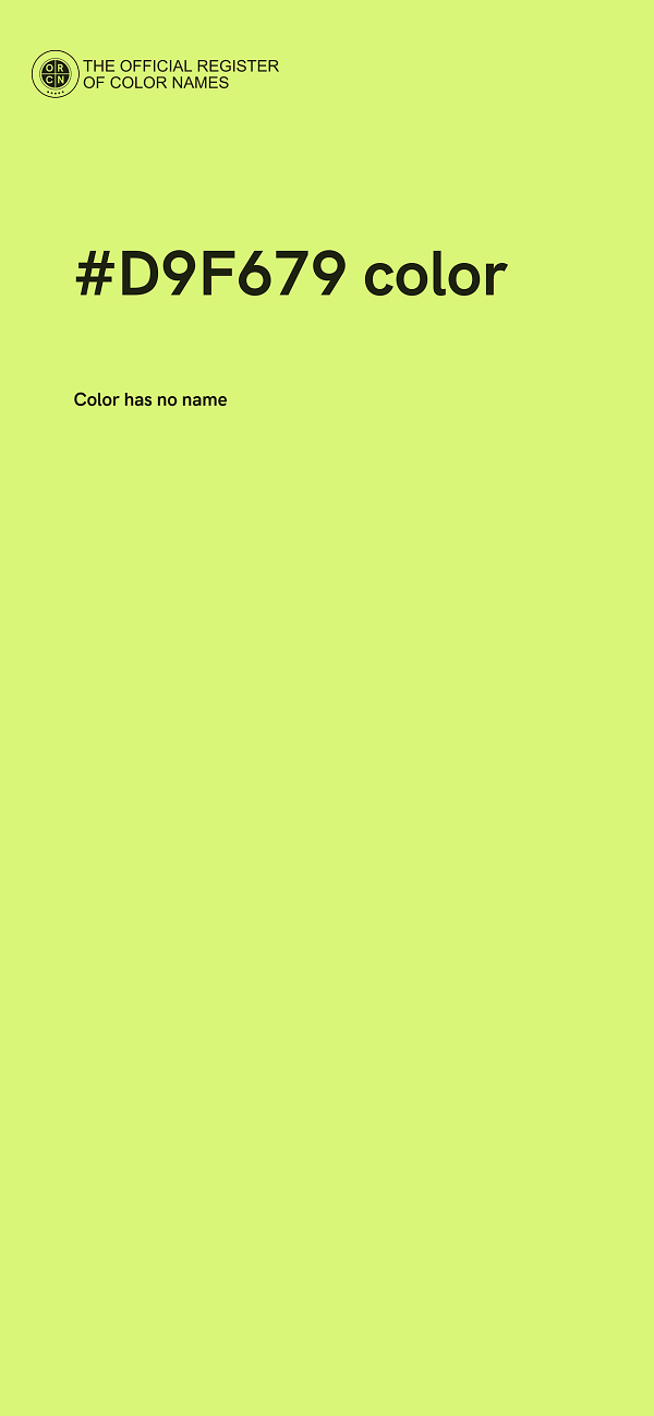 #D9F679 color image