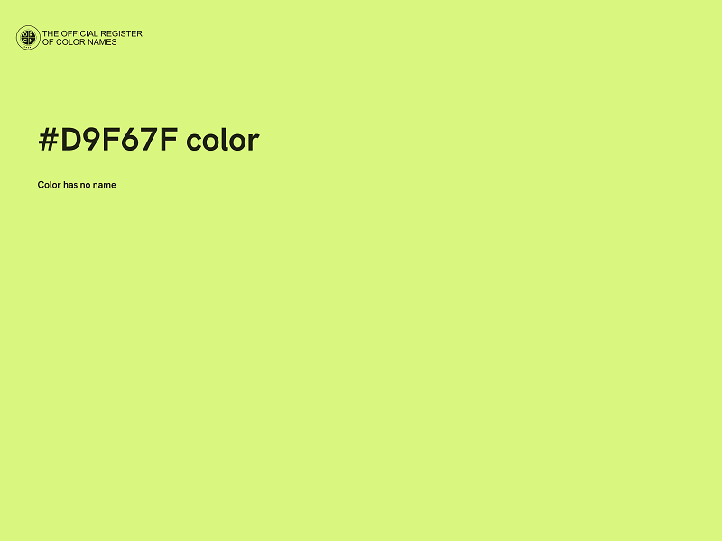 #D9F67F color image