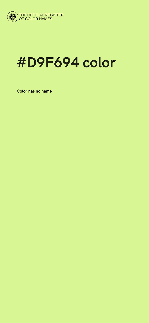 #D9F694 color image