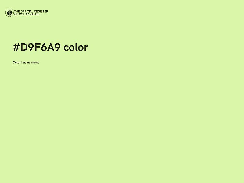 #D9F6A9 color image