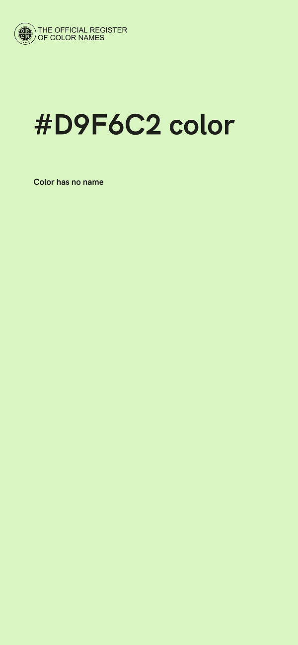 #D9F6C2 color image