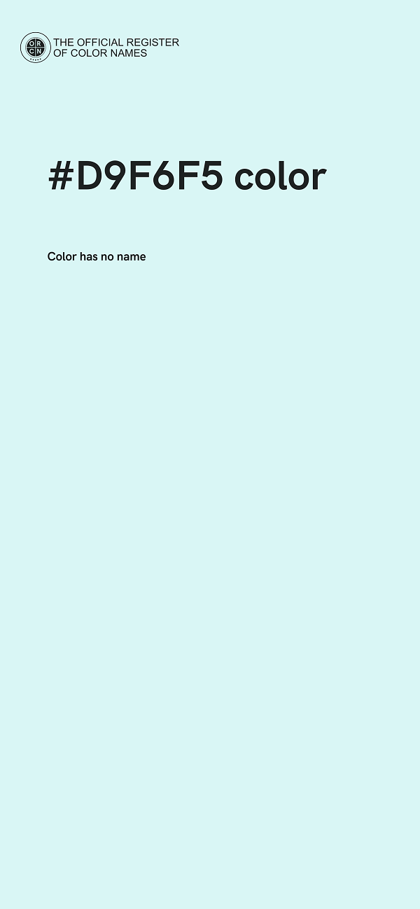#D9F6F5 color image