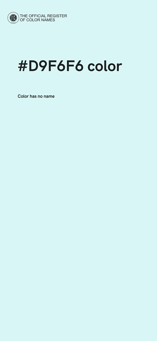 #D9F6F6 color image