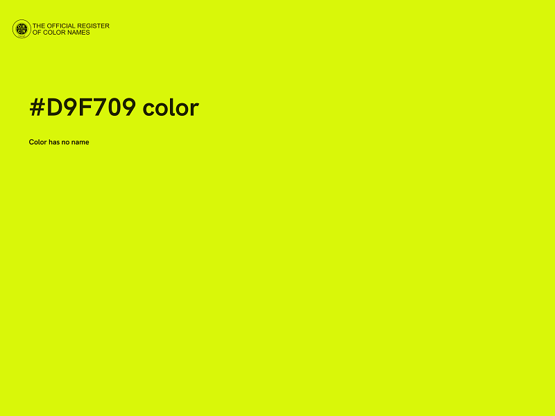 #D9F709 color image