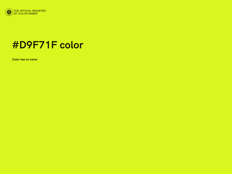 #D9F71F color image
