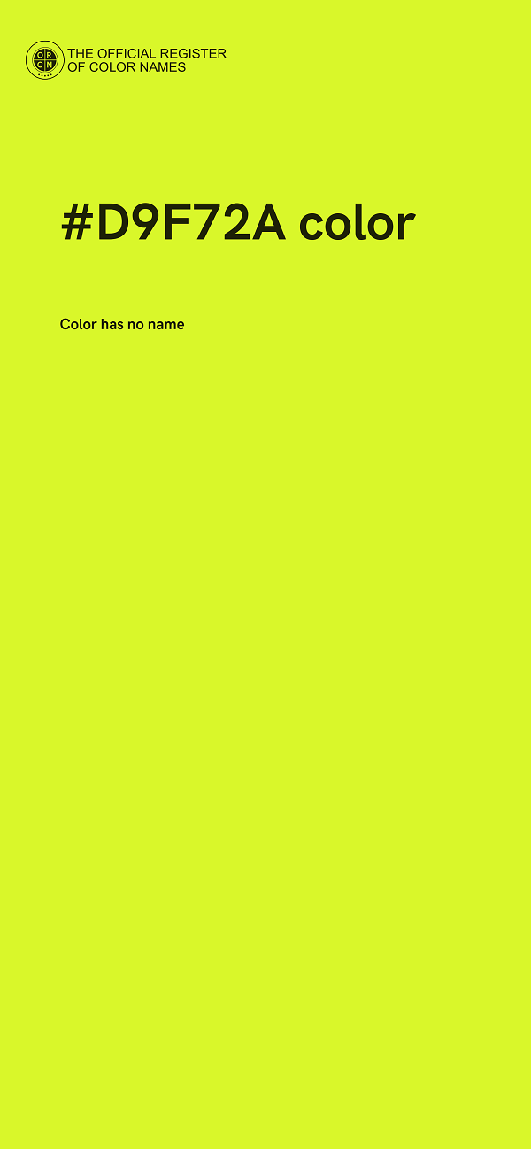 #D9F72A color image