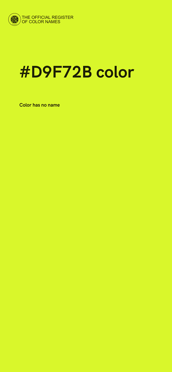#D9F72B color image