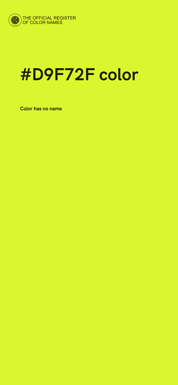 #D9F72F color image