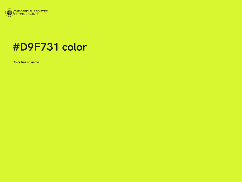 #D9F731 color image