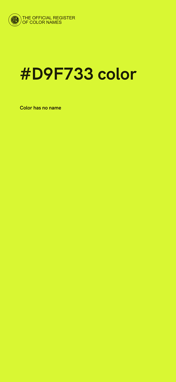 #D9F733 color image