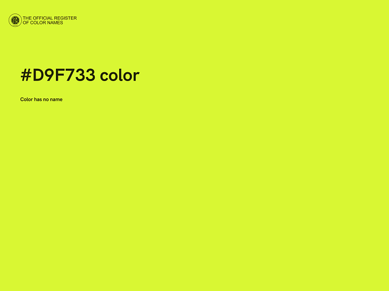 #D9F733 color image