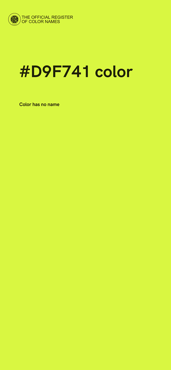 #D9F741 color image