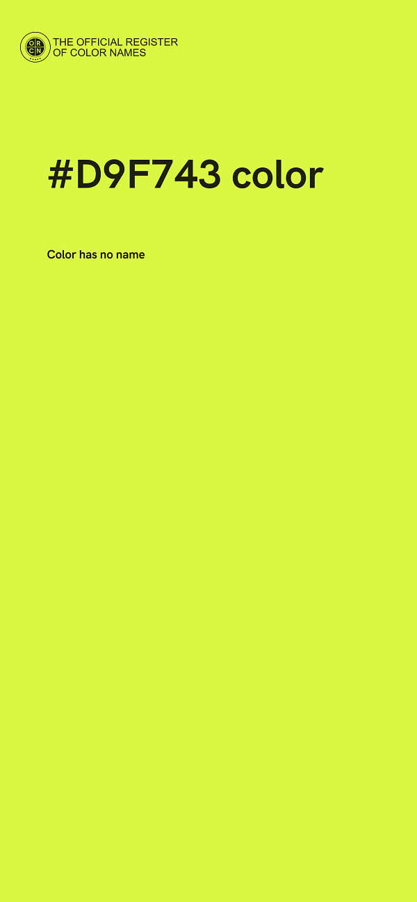 #D9F743 color image