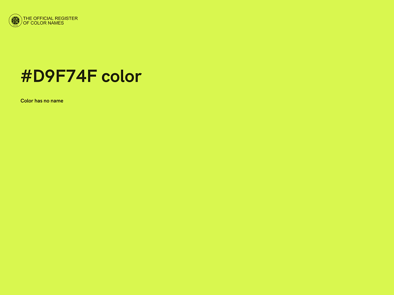 #D9F74F color image