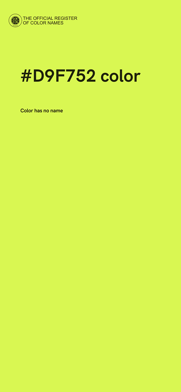 #D9F752 color image