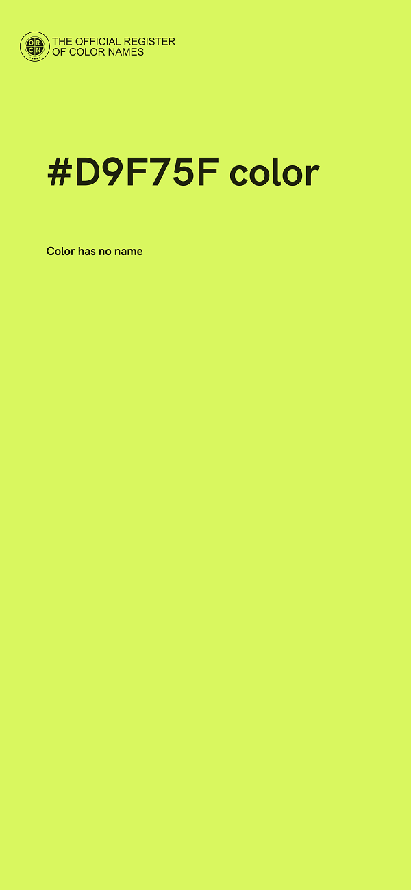 #D9F75F color image