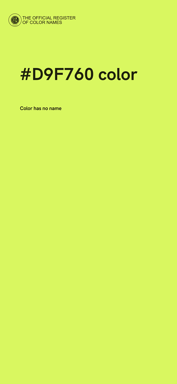 #D9F760 color image