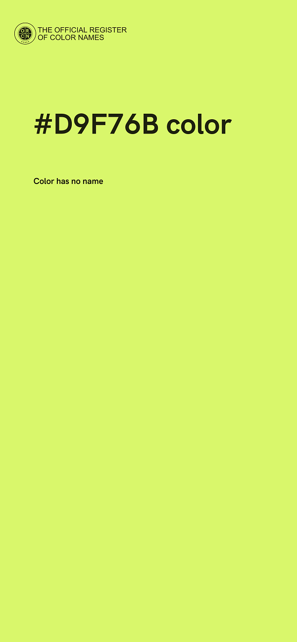 #D9F76B color image