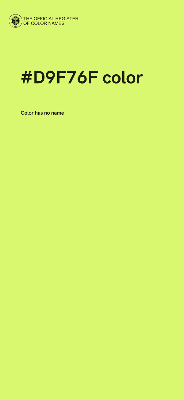 #D9F76F color image