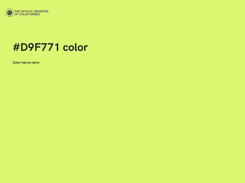 #D9F771 color image
