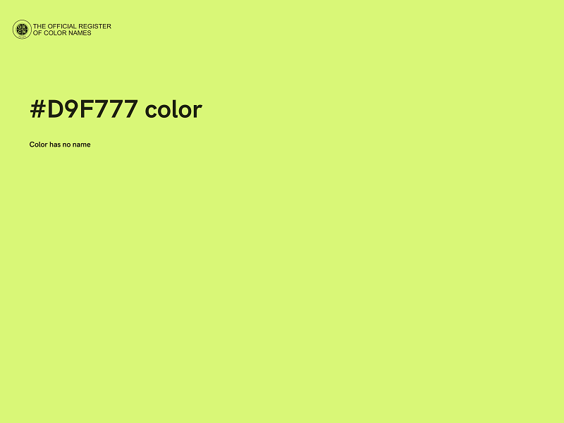 #D9F777 color image