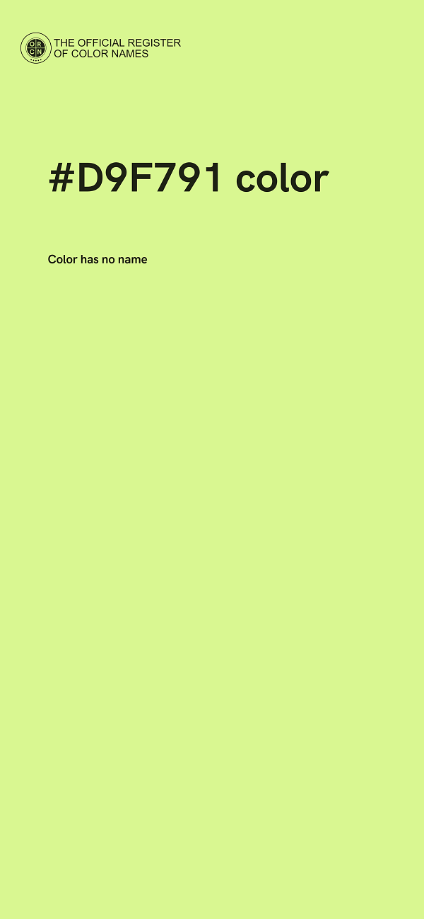 #D9F791 color image
