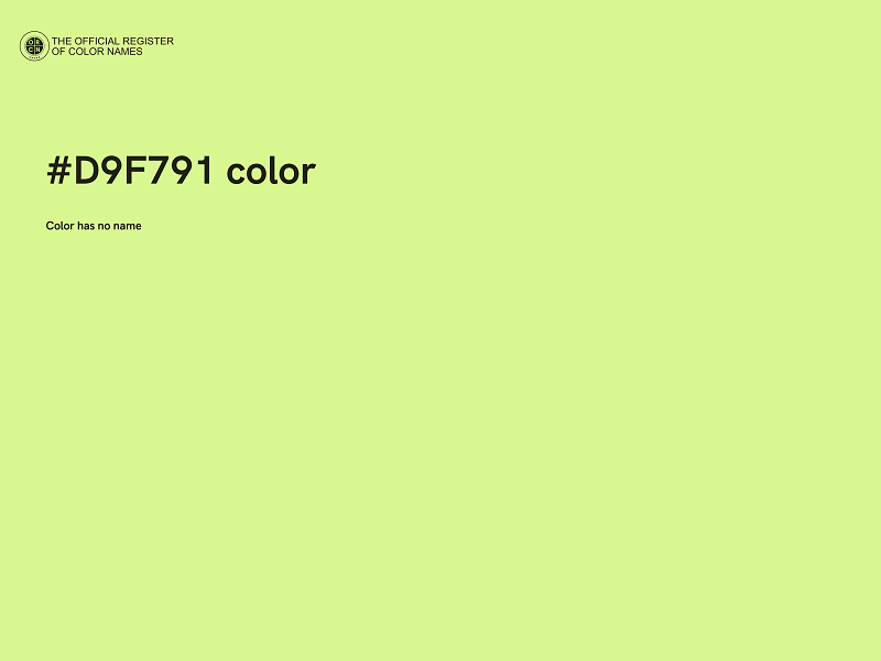 #D9F791 color image