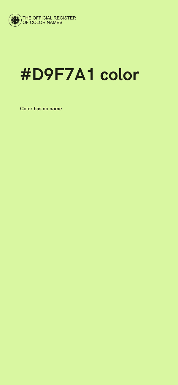 #D9F7A1 color image