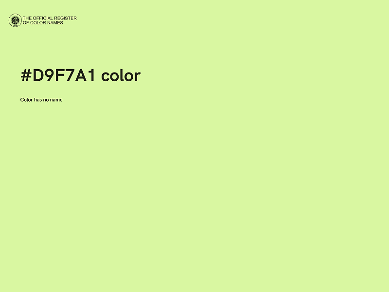 #D9F7A1 color image
