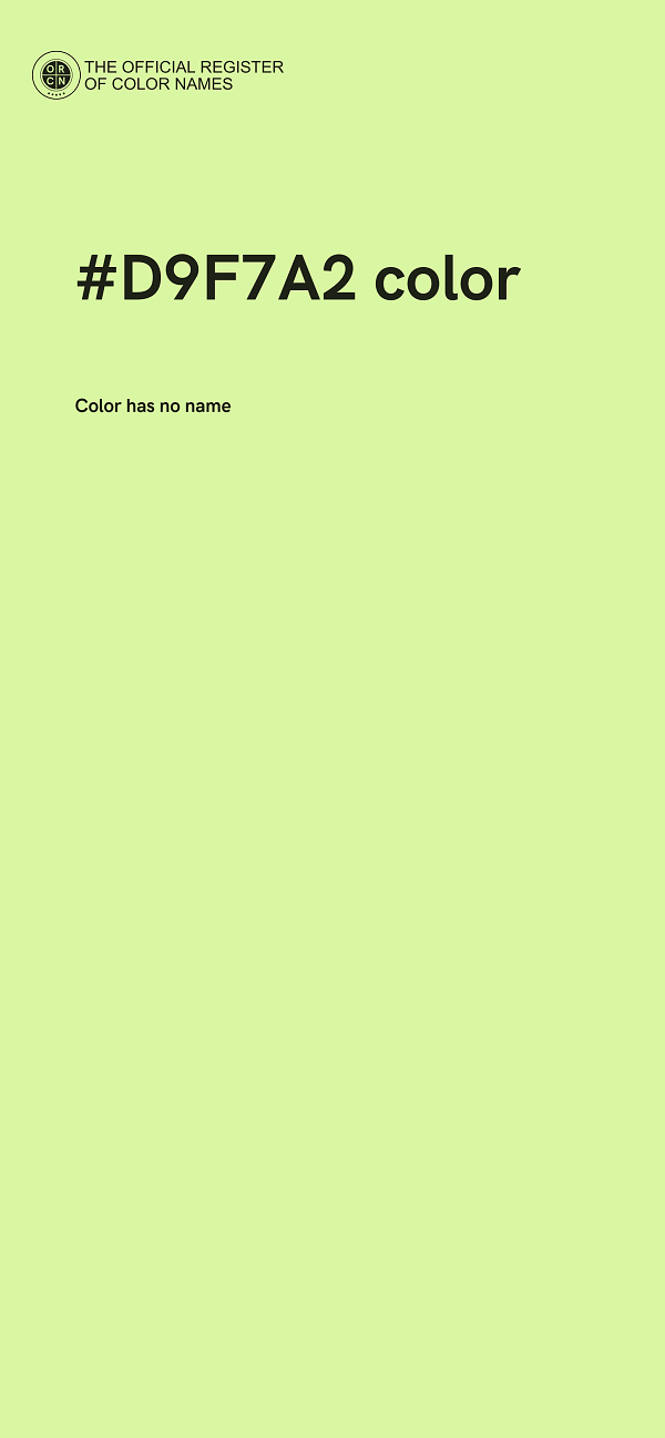 #D9F7A2 color image