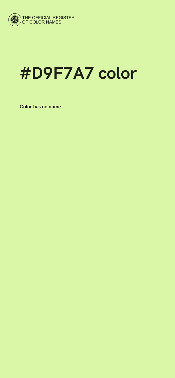 #D9F7A7 color image
