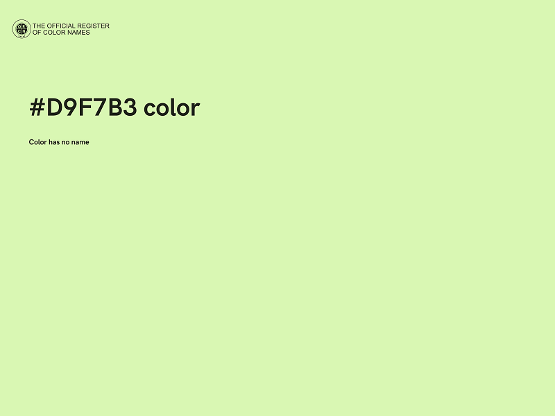 #D9F7B3 color image