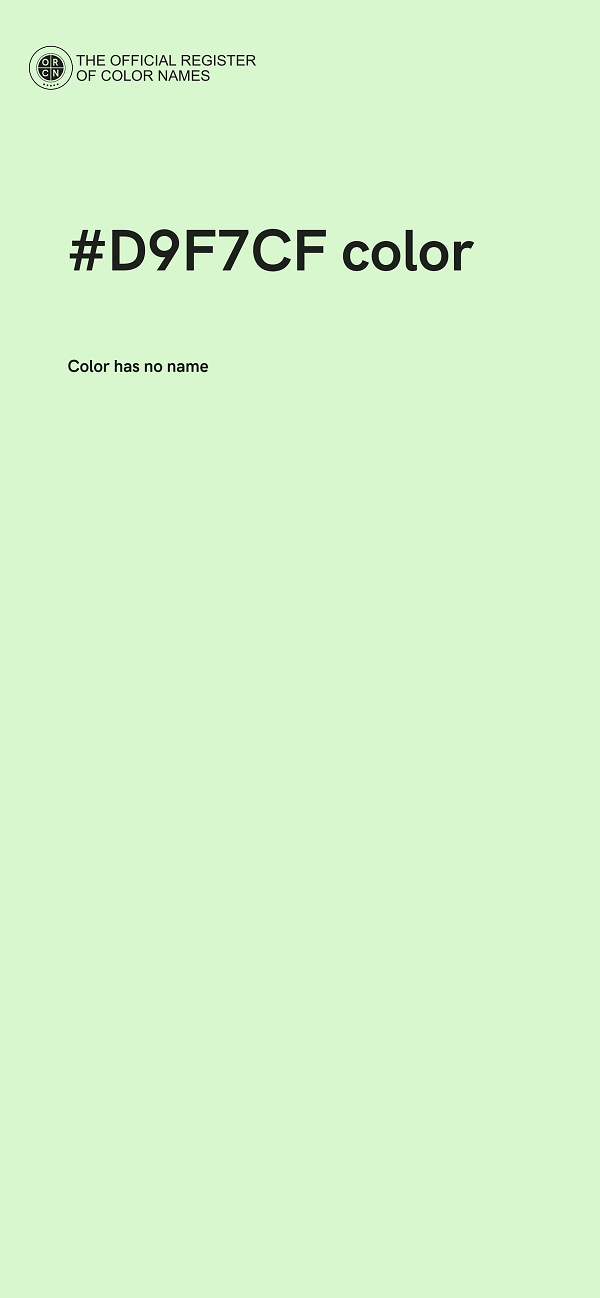 #D9F7CF color image