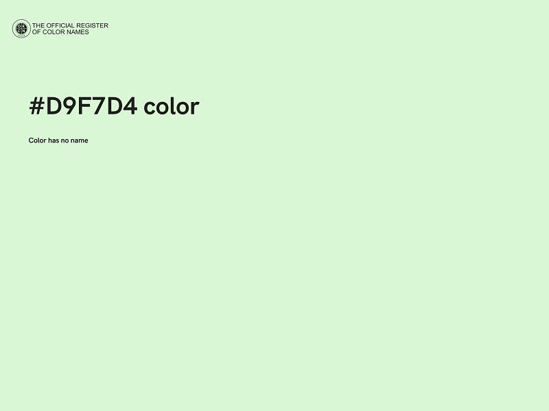 #D9F7D4 color image