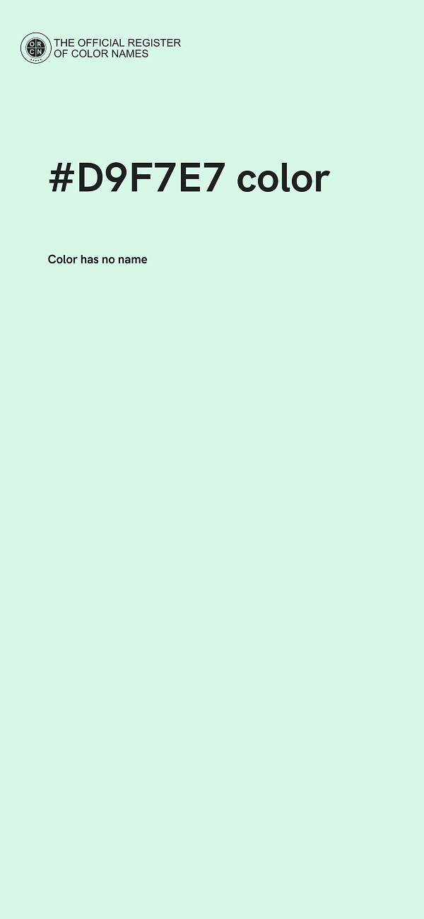 #D9F7E7 color image