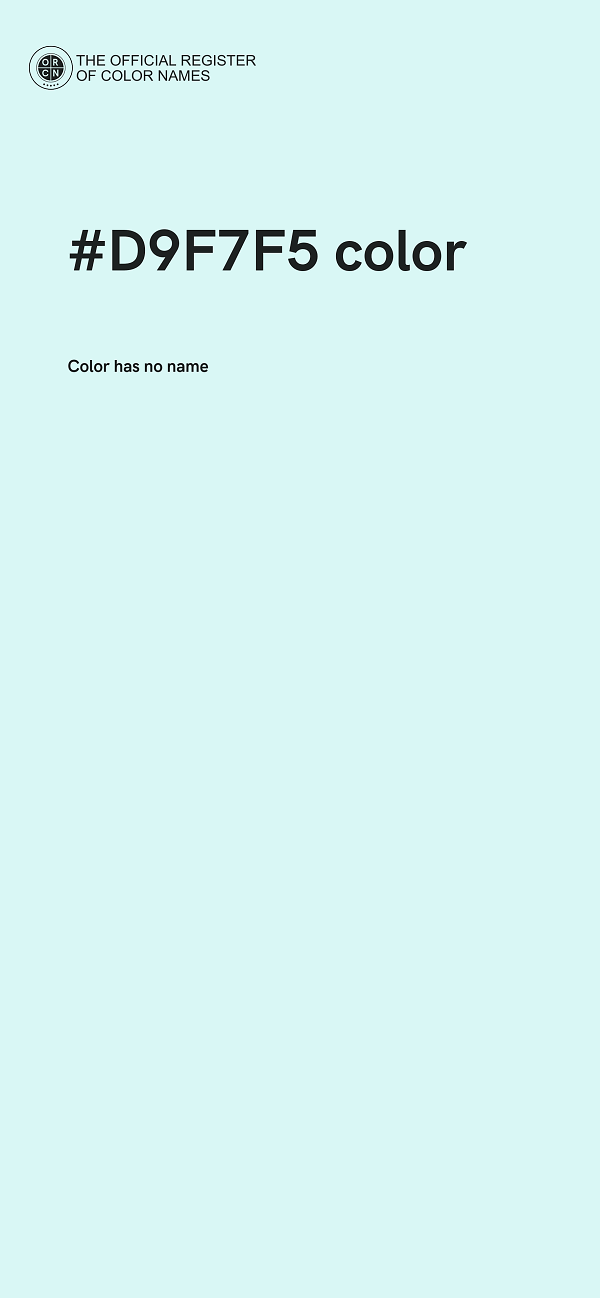 #D9F7F5 color image